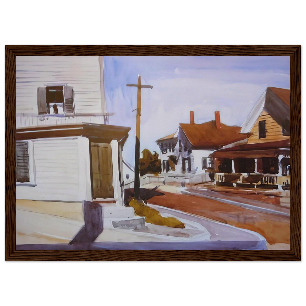 Street Corner Framed Poster | Edward Hopper Framed Prints Wall Art | Edward Hopper Print