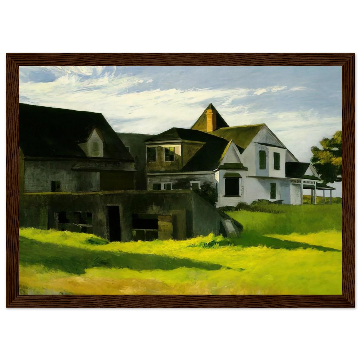Cape Cod Afternoon Framed Poster | Edward Hopper Framed Prints Wall Art | Edward Hopper Print