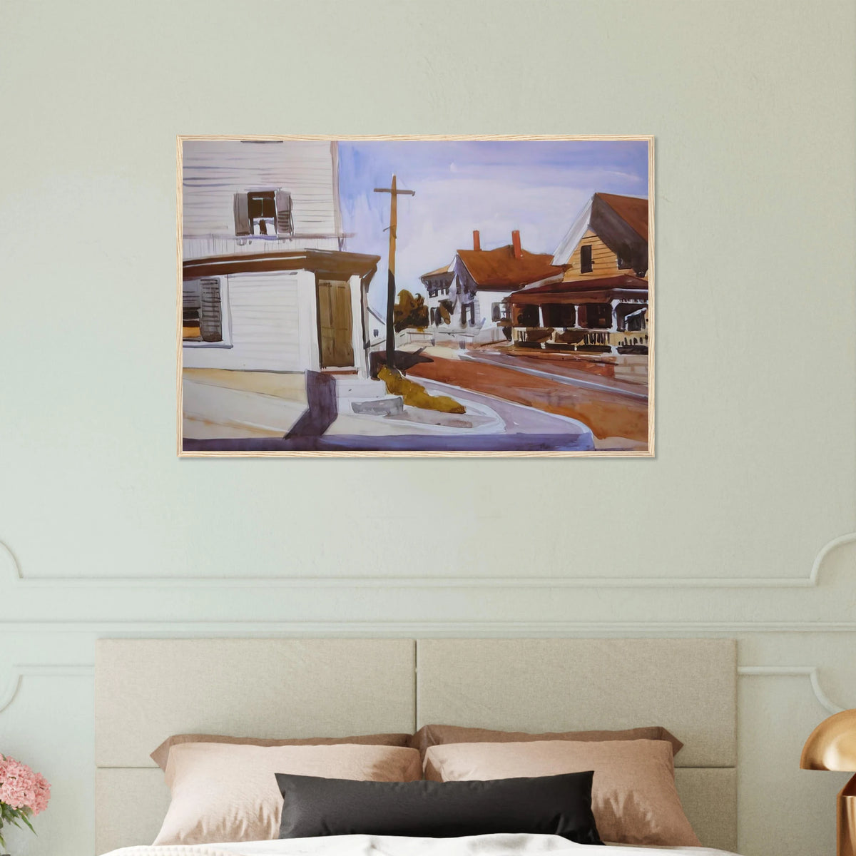 Street Corner Framed Poster | Edward Hopper Framed Prints Wall Art | Edward Hopper Print