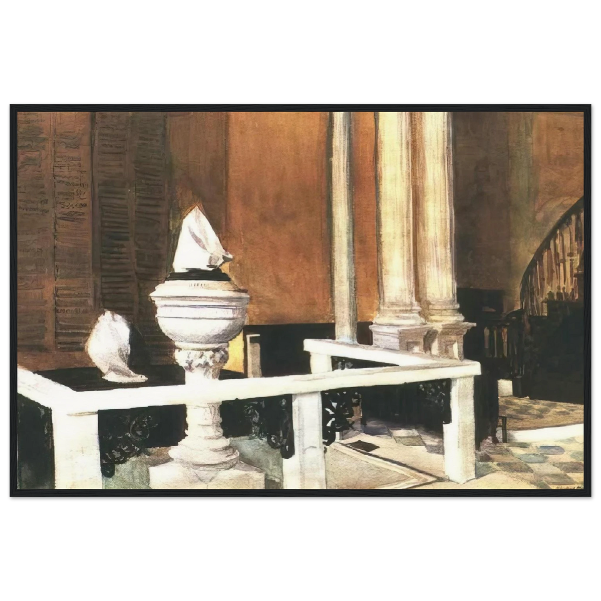 Baptistry of St. John s Framed Poster | Edward Hopper Framed Prints Wall Art | Edward Hopper Print