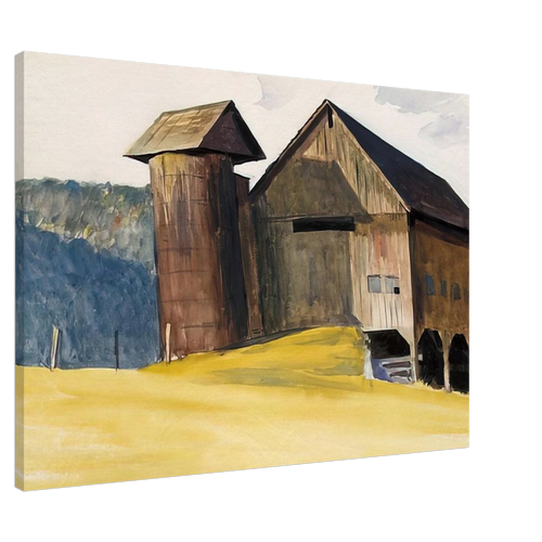Barn and Silo, Vermont Canvas | Edward Hopper Canvas | Edward Hopper Print
