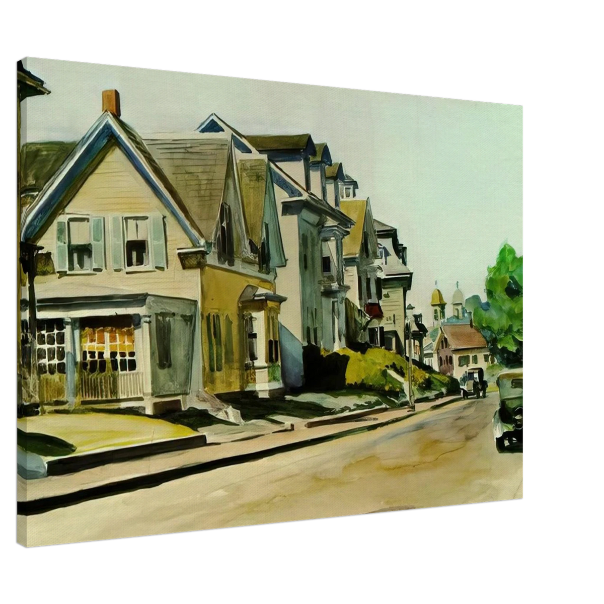 Sun on Prospect Street Gloucester, Massachusetts Canvas | Edward Hopper Canvas | Edward Hopper Print