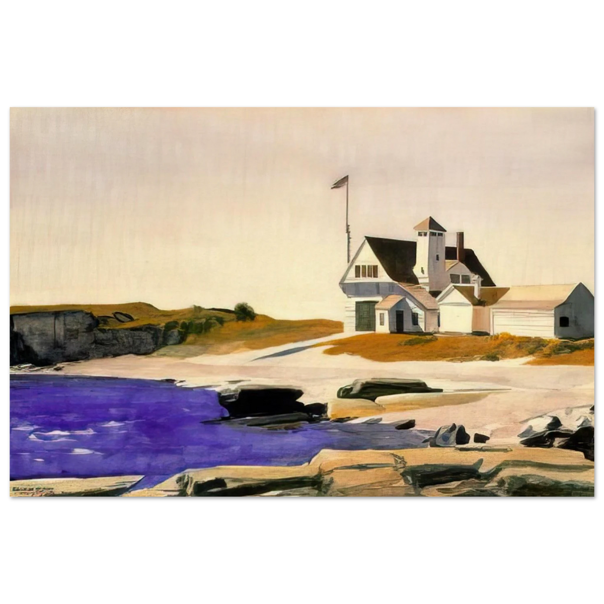 Coast Guard Station, Two Lights, Maine Poster | Edward Hopper Poster | Edward Hopper Print