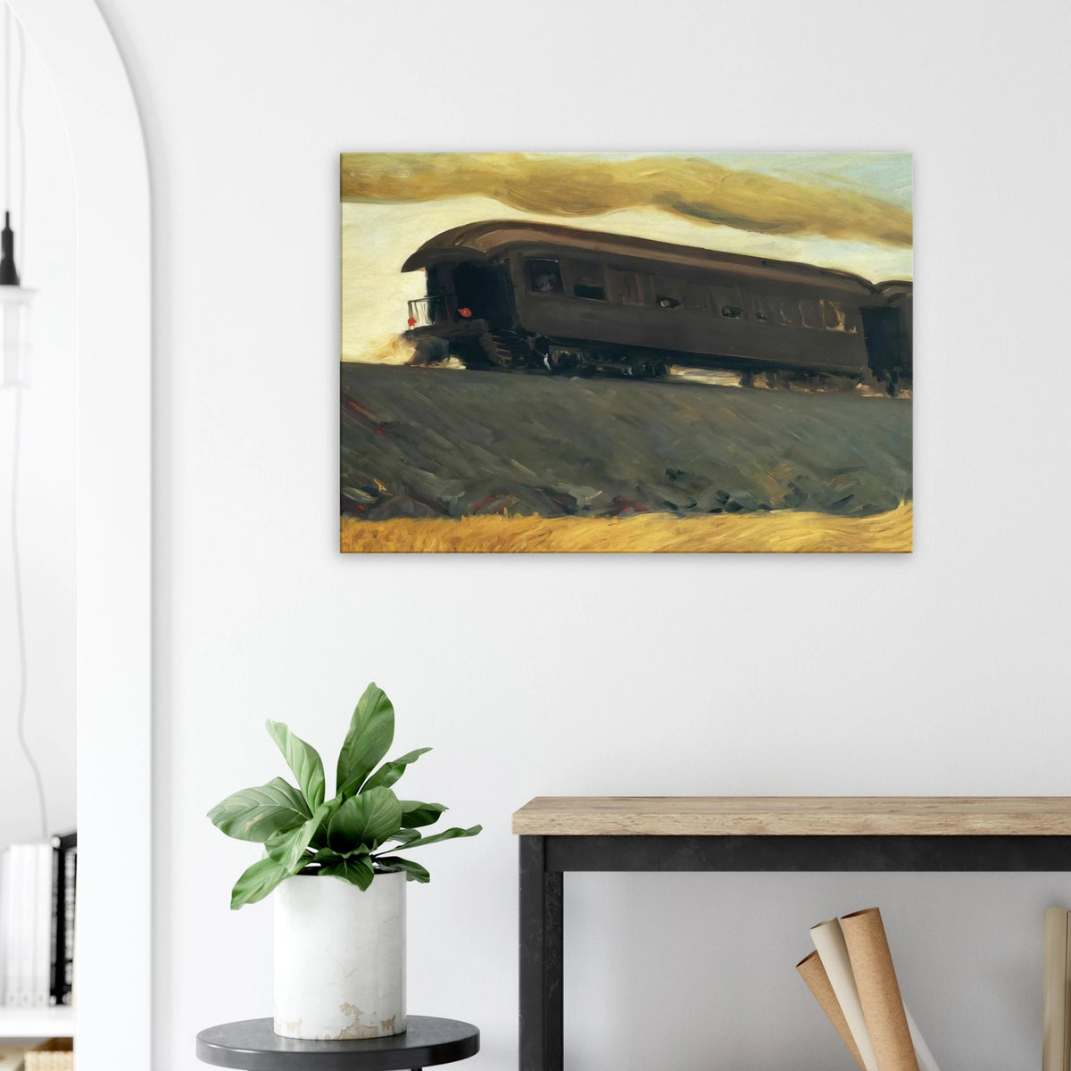 Railroad Train Canvas | Edward Hopper Canvas | Edward Hopper Print
