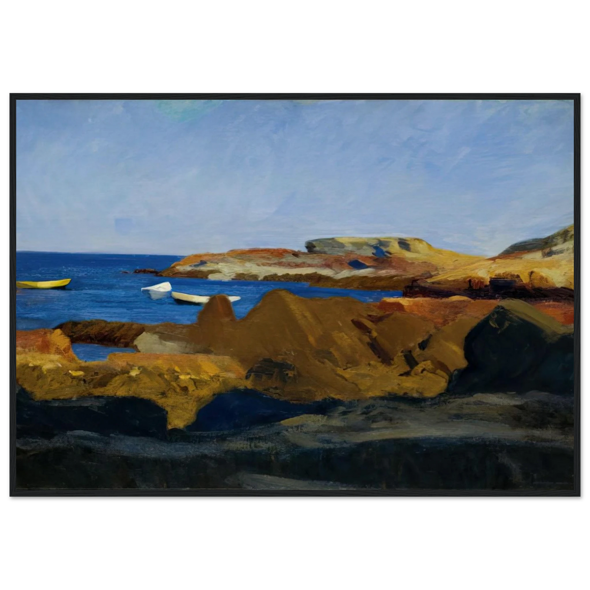 Cove at Ogunquit Framed Poster | Edward Hopper Framed Prints Wall Art | Edward Hopper Print