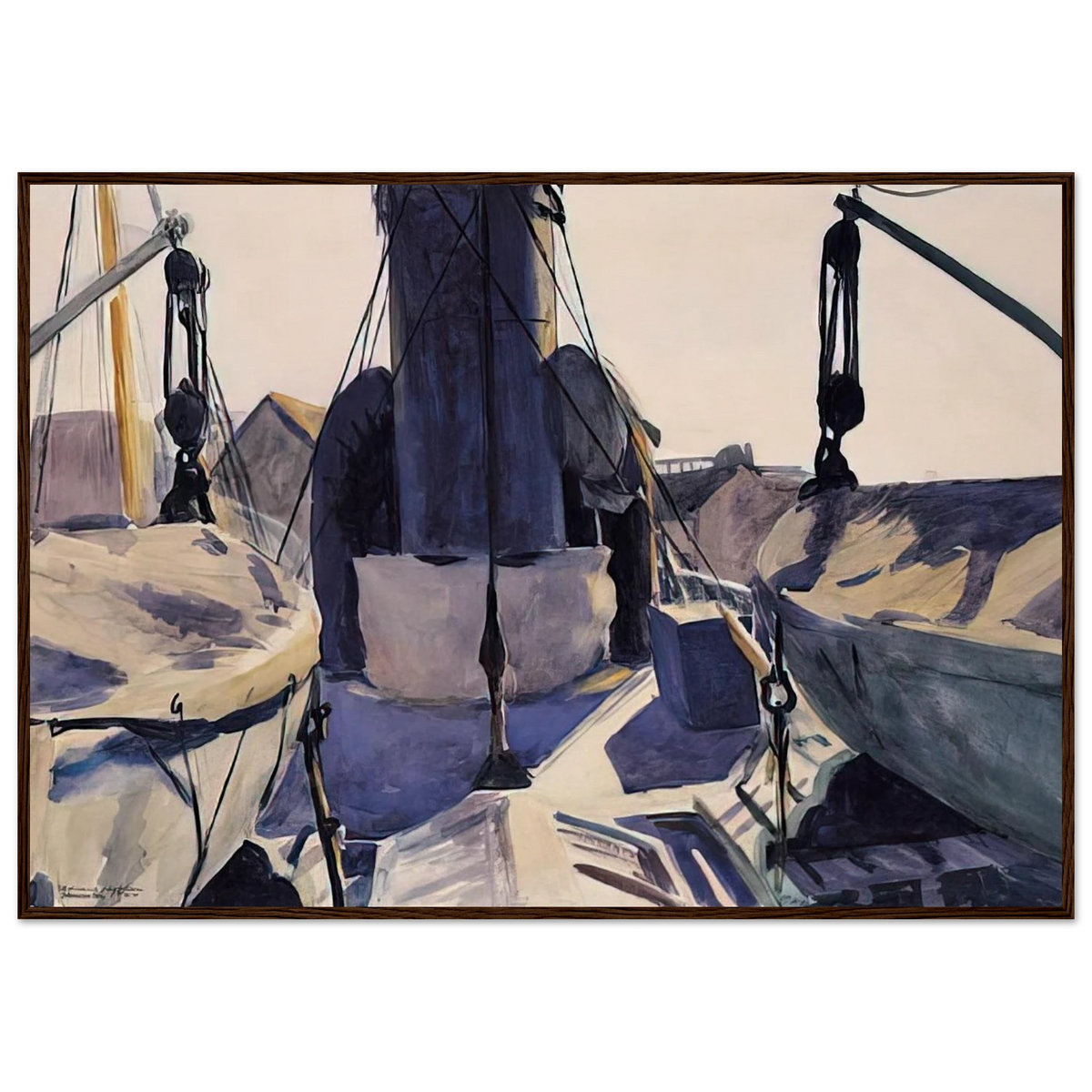 Funnel of Trawler Framed Poster | Edward Hopper Framed Prints Wall Art | Edward Hopper Print
