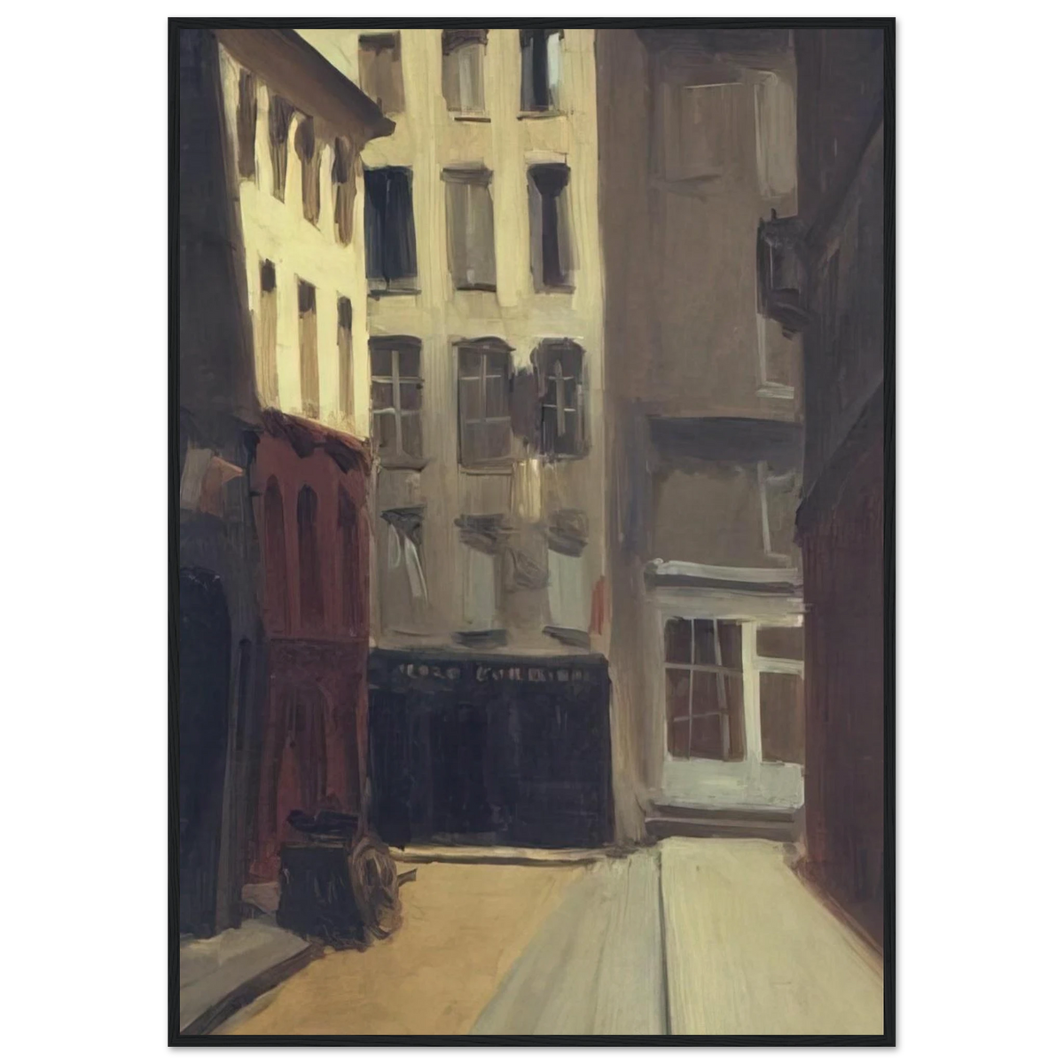 Paris Street Framed Poster | Edward Hopper Framed Prints Wall Art | Edward Hopper Print