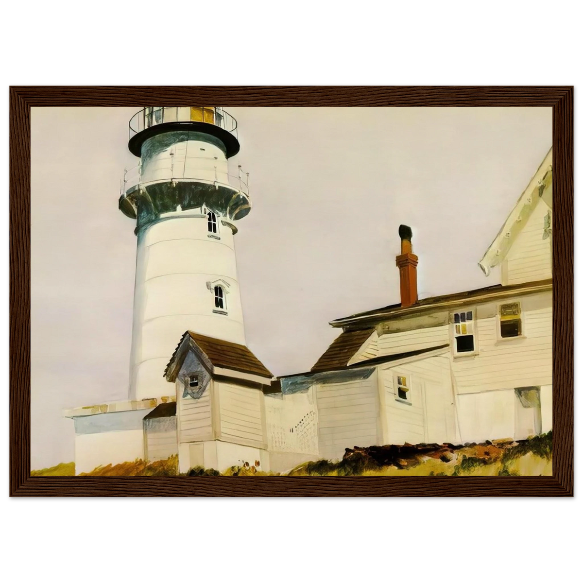 Light at Two lights Framed Poster | Edward Hopper Framed Prints Wall Art | Edward Hopper Print