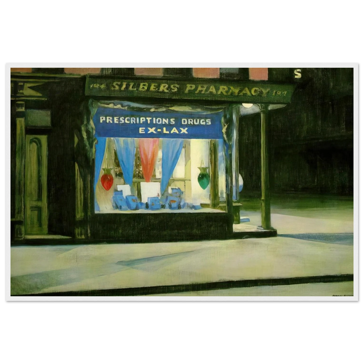 Drug Store Framed Poster | Edward Hopper Framed Prints Wall Art | Edward Hopper Print