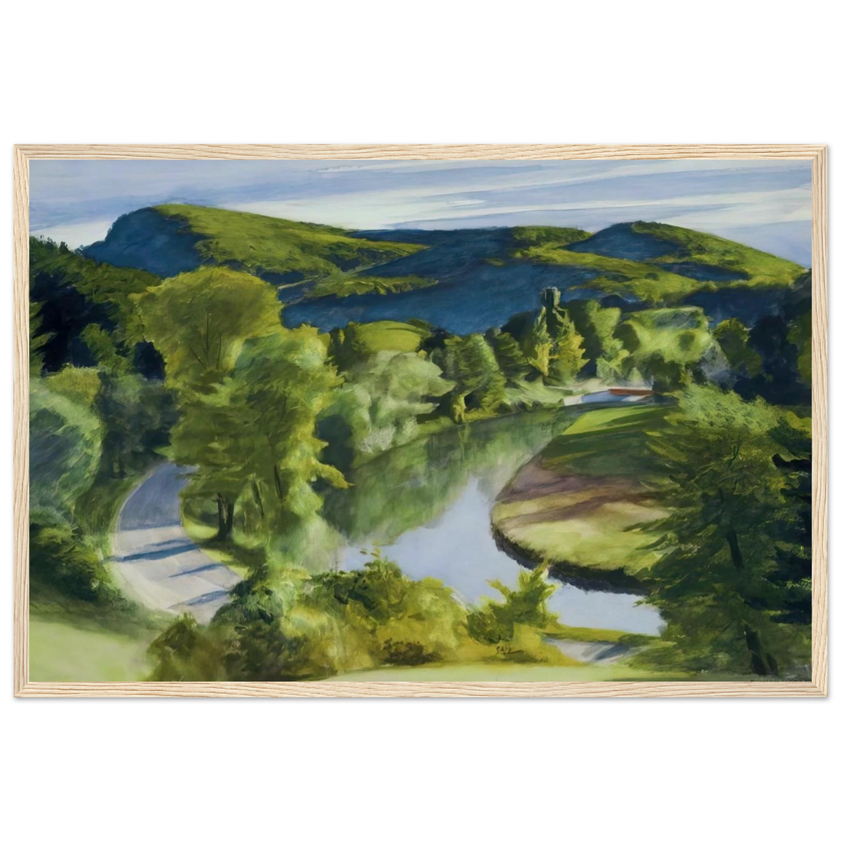 First Branch of the White River, Vermont Framed Poster | Edward Hopper Framed Prints Wall Art | Edward Hopper Print