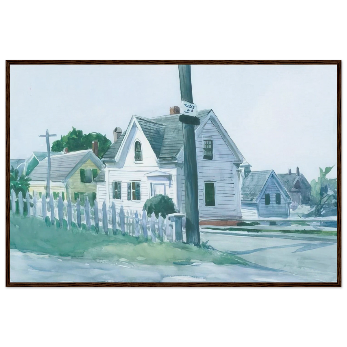 White House with Dormer Window Framed Poster | Edward Hopper Framed Prints Wall Art | Edward Hopper Print