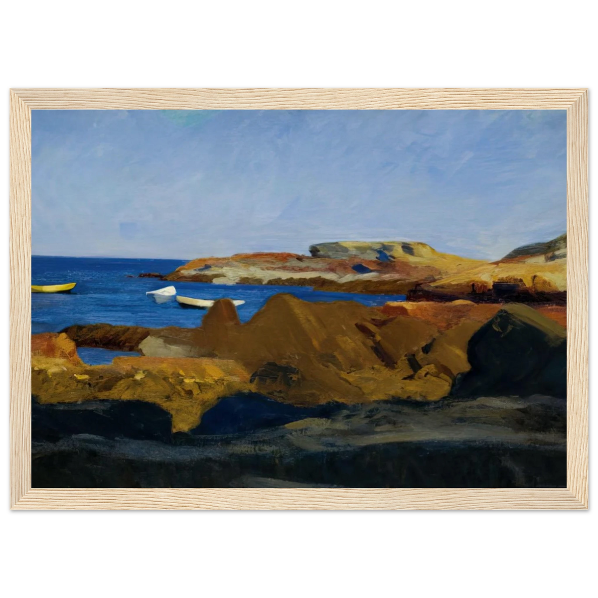 Cove at Ogunquit Framed Poster | Edward Hopper Framed Prints Wall Art | Edward Hopper Print