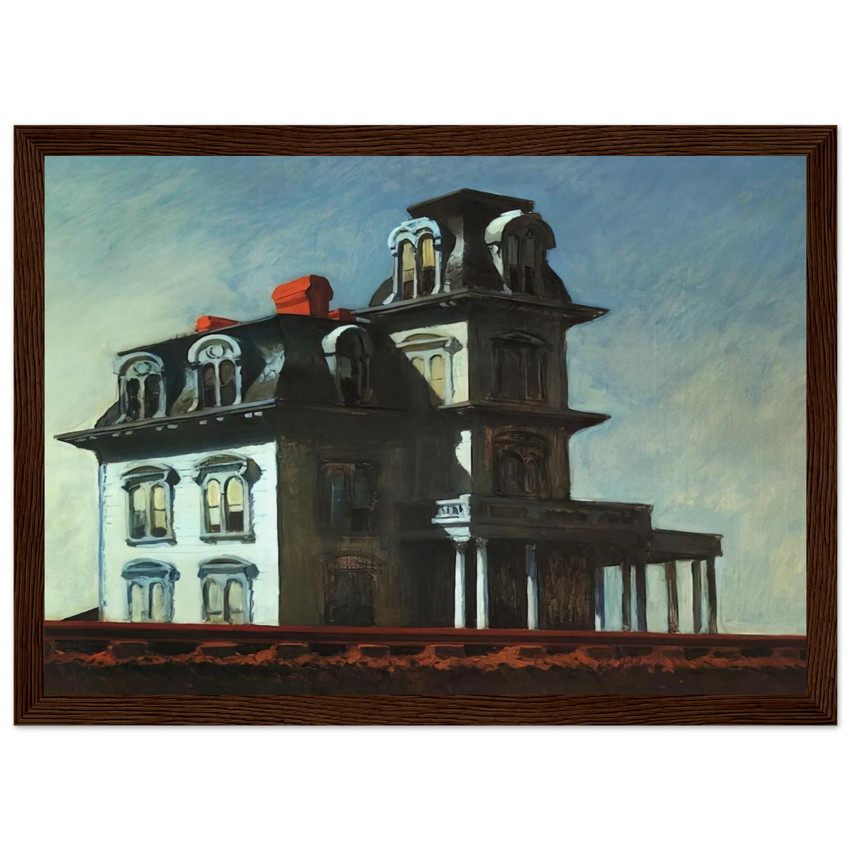 House by the Railroad Framed Poster | Edward Hopper Framed Prints Wall Art | Edward Hopper Print