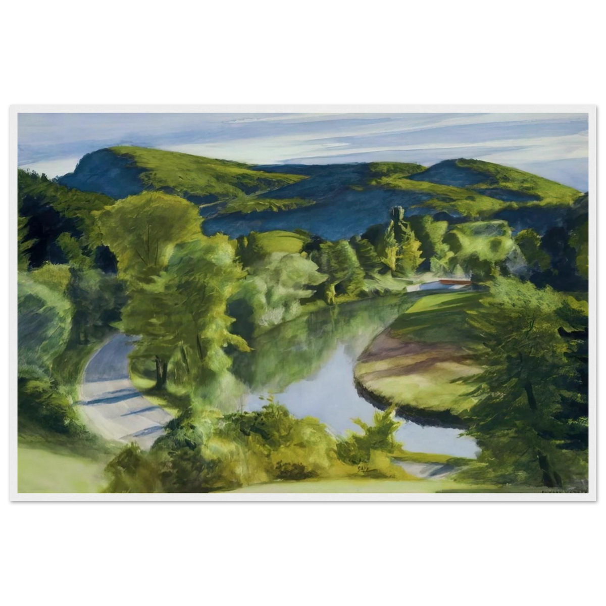 First Branch of the White River, Vermont Framed Poster | Edward Hopper Framed Prints Wall Art | Edward Hopper Print