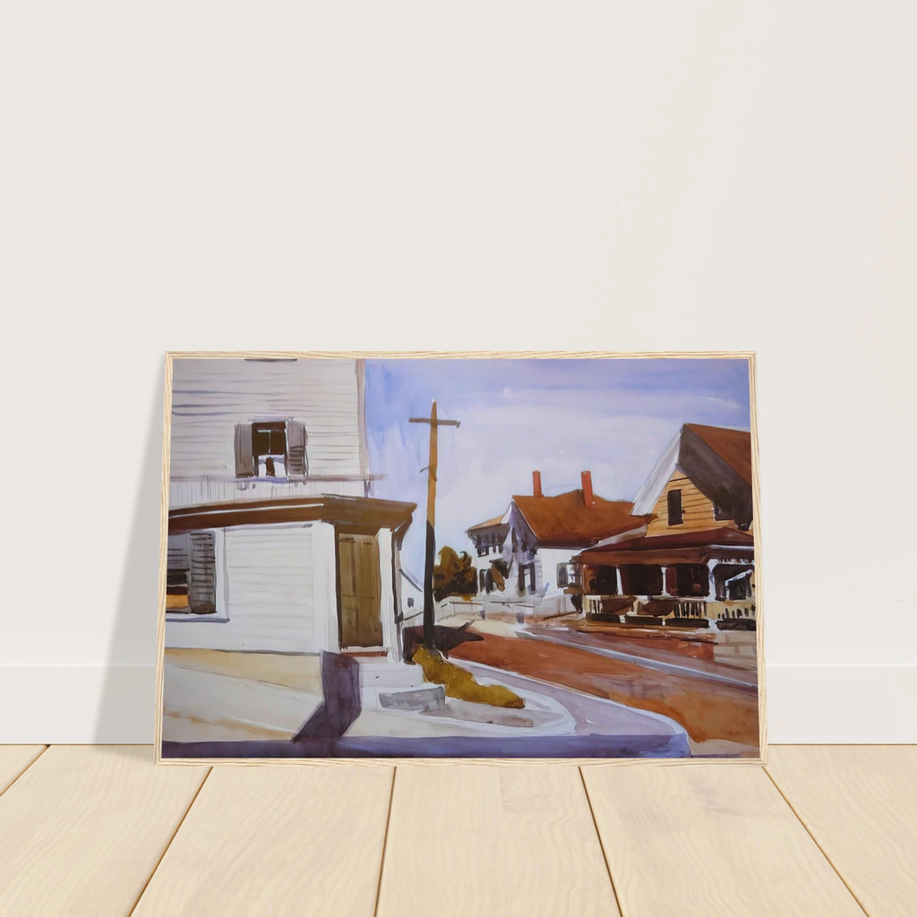Street Corner Framed Poster | Edward Hopper Framed Prints Wall Art | Edward Hopper Print