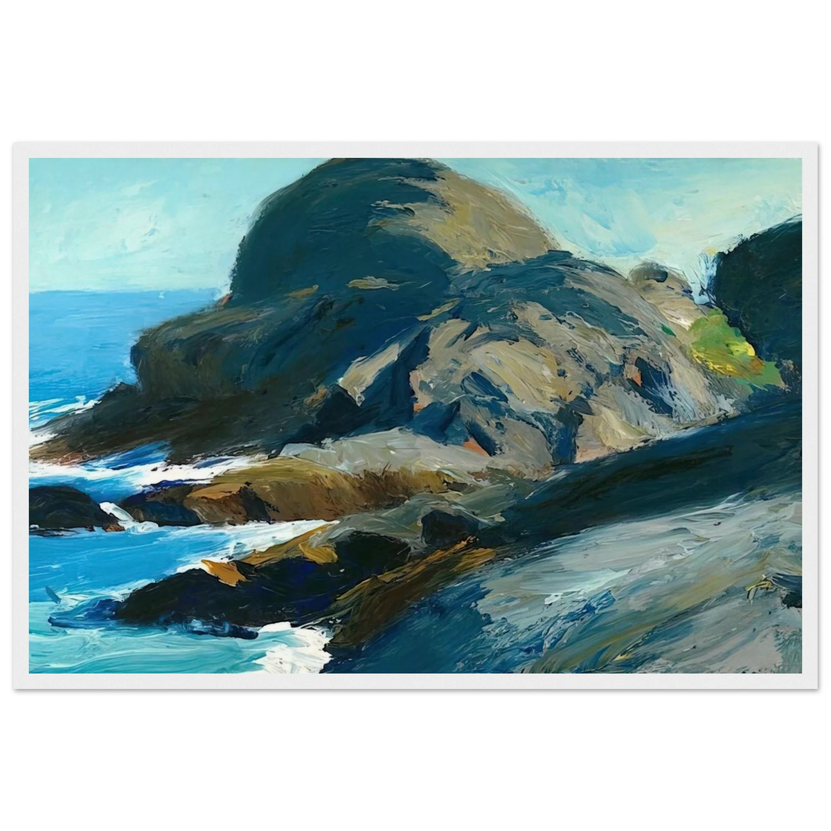 Rocky Shore Framed Poster | Edward Hopper Framed Prints Wall Art | Edward Hopper Print