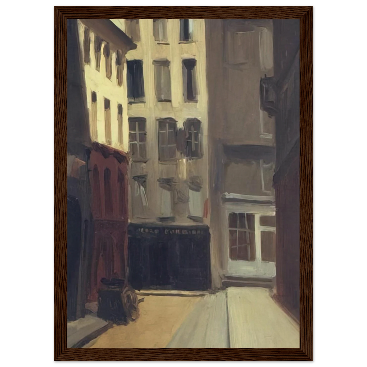 Paris Street Framed Poster | Edward Hopper Framed Prints Wall Art | Edward Hopper Print