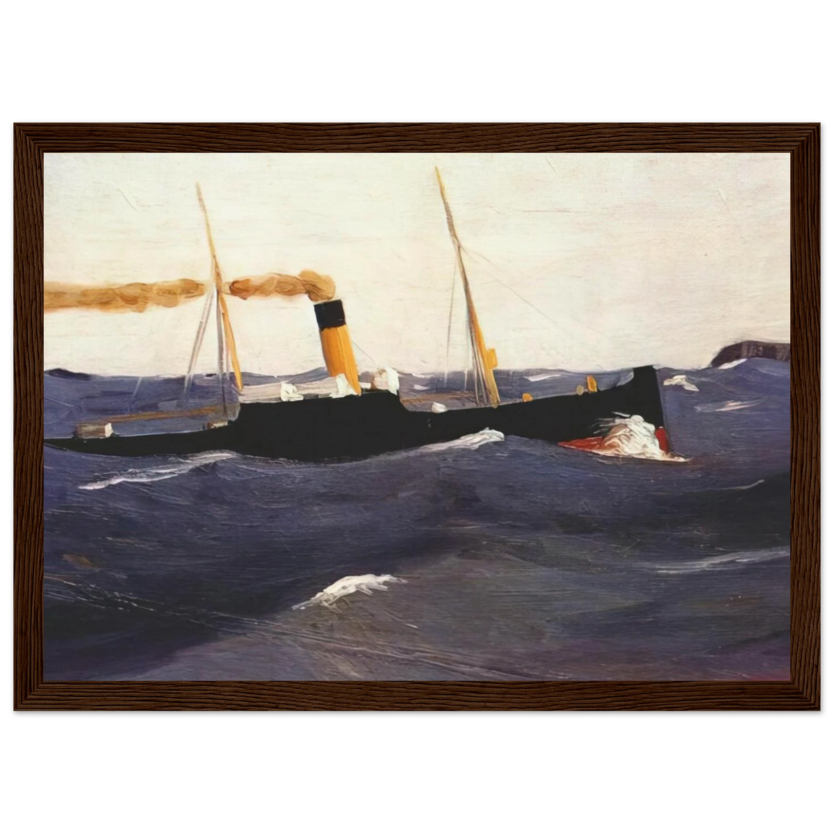Tramp Steamer Framed Poster | Edward Hopper Framed Prints Wall Art | Edward Hopper Print