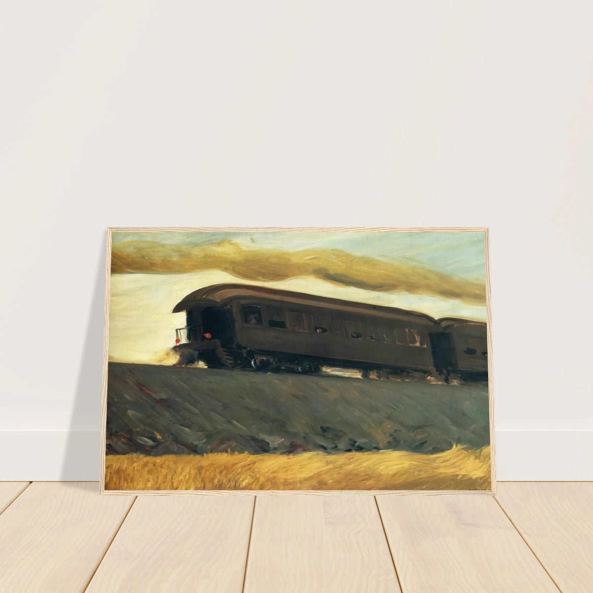Railroad Train Framed Poster | Edward Hopper Framed Prints Wall Art | Edward Hopper Print