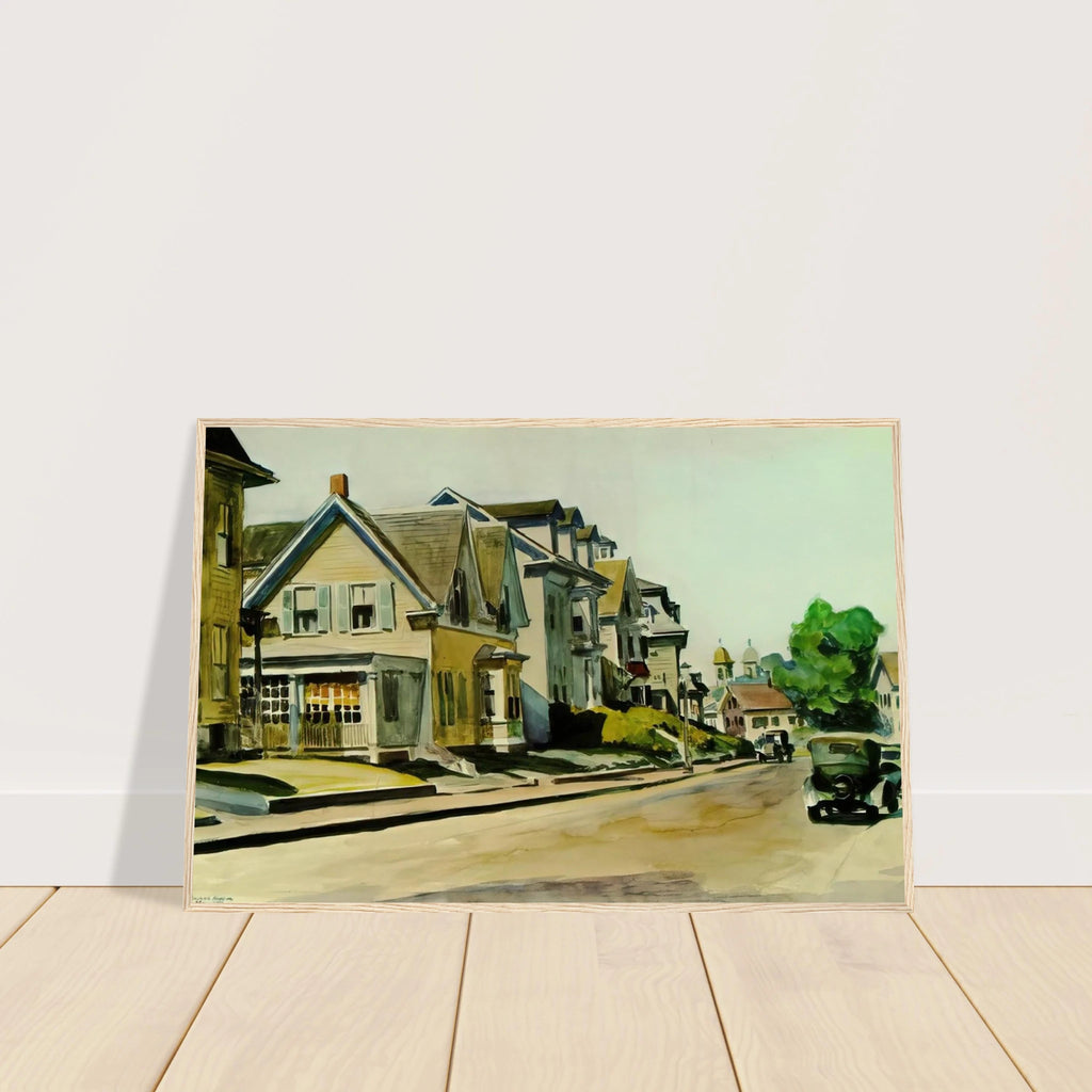 Sun on Prospect Street Gloucester, Massachusetts Framed Poster | Edward Hopper Framed Prints Wall Art | Edward Hopper Print