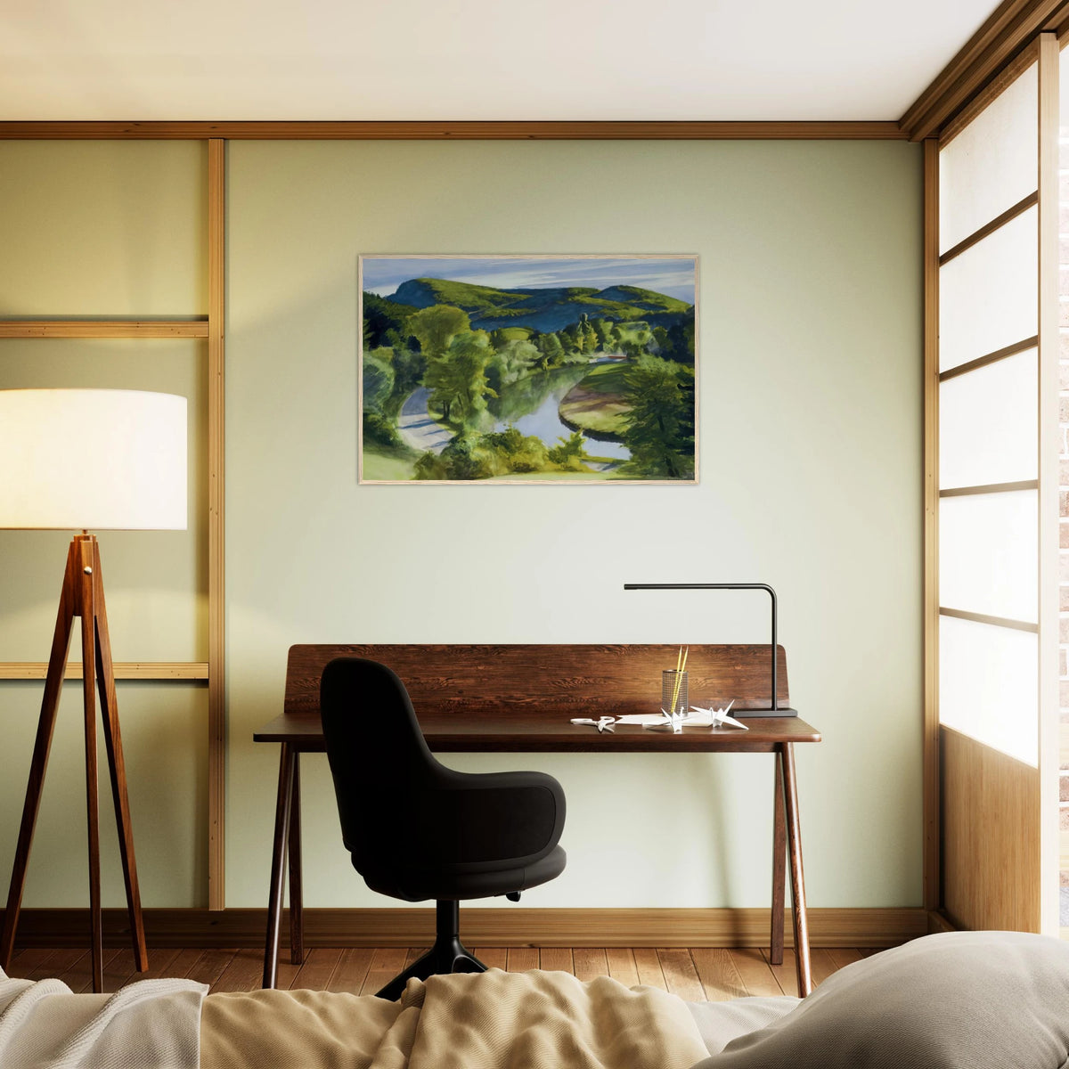 First Branch of the White River, Vermont Framed Poster | Edward Hopper Framed Prints Wall Art | Edward Hopper Print
