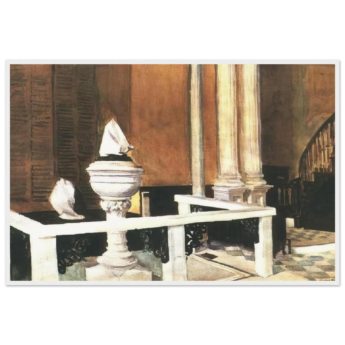 Baptistry of St. John s Framed Poster | Edward Hopper Framed Prints Wall Art | Edward Hopper Print
