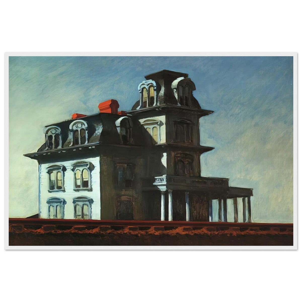 House by the Railroad Framed Poster | Edward Hopper Framed Prints Wall Art | Edward Hopper Print
