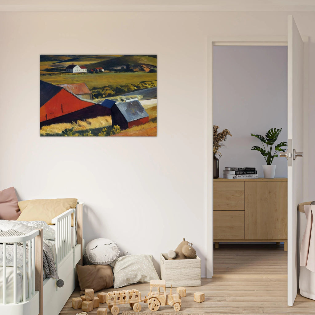 Cobbs Barns and Distant Houses Canvas | Edward Hopper Canvas | Edward Hopper Print