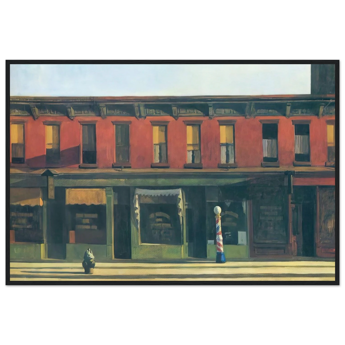 Early Sunday Morning Framed Poster | Edward Hopper Framed Prints Wall Art | Edward Hopper Print