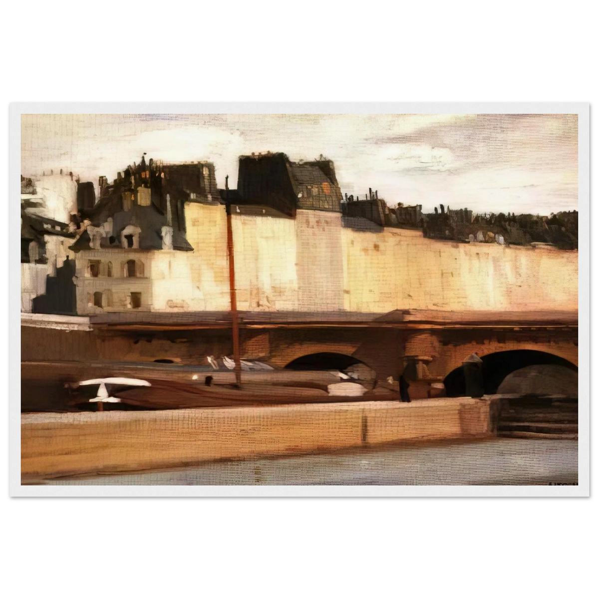 Écluse de la Monnaie Framed Poster | Edward Hopper Framed Prints Wall Art | Edward Hopper Print