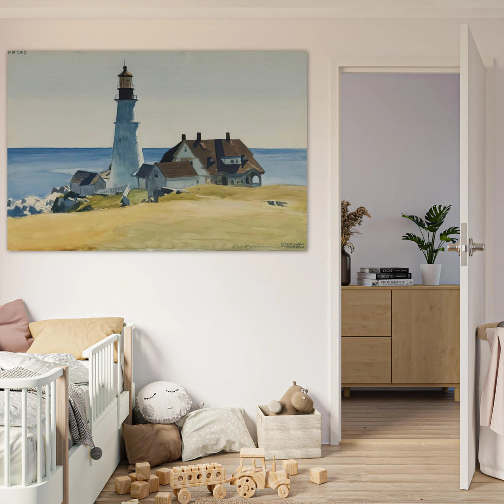 Lighthouse and Buildings, Portland Head, Cape Elizabeth, Maine Poster | Edward Hopper Poster | Edward Hopper Print