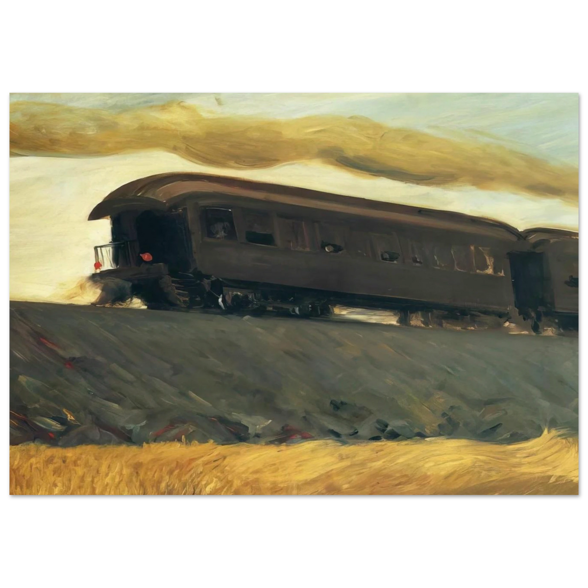 Railroad Train Poster | Edward Hopper Poster | Edward Hopper Print