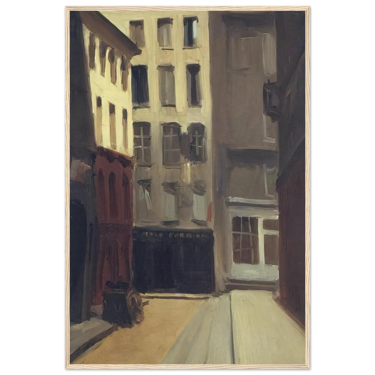 Paris Street Framed Poster | Edward Hopper Framed Prints Wall Art | Edward Hopper Print