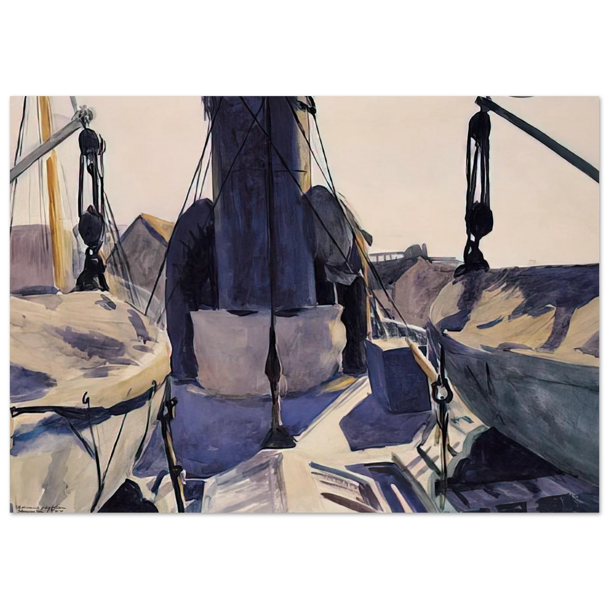 Funnel of Trawler Poster | Edward Hopper Poster | Edward Hopper Print