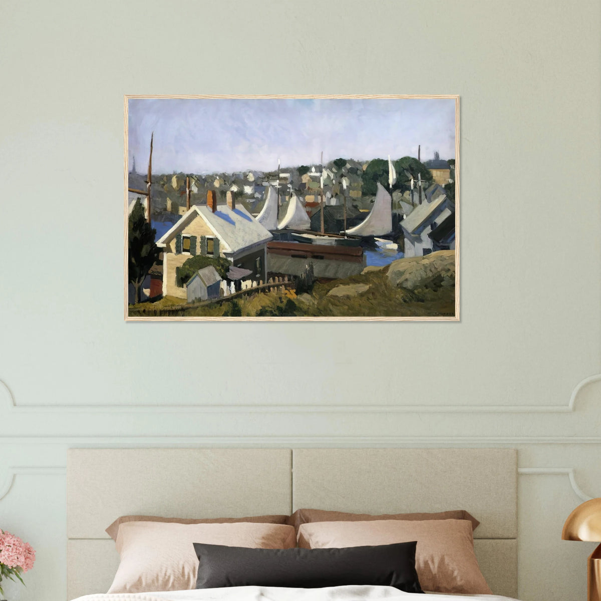 Gloucester Harbor Framed Poster | Edward Hopper Framed Prints Wall Art | Edward Hopper Print