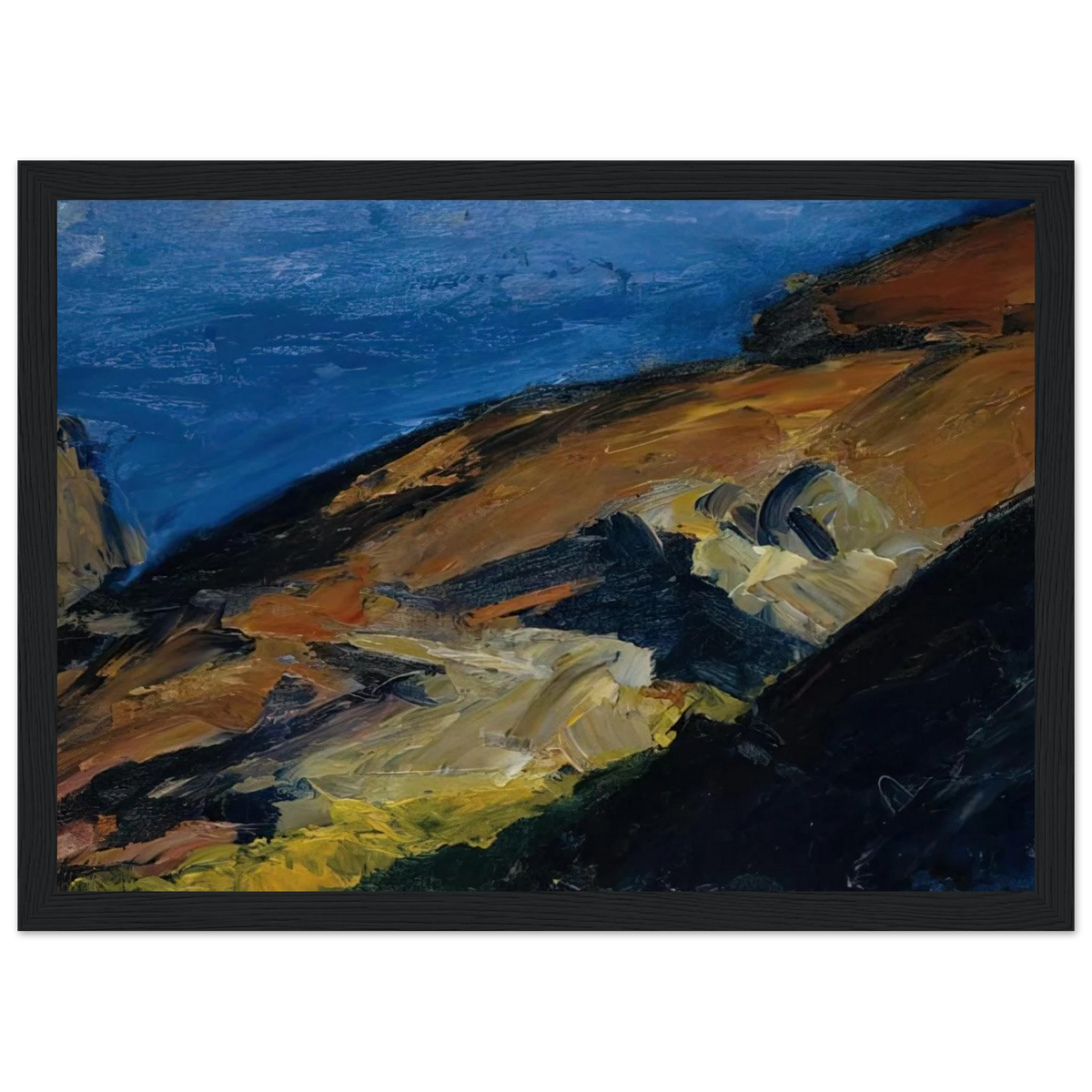 Rocks and Shore Framed Poster | Edward Hopper Framed Prints Wall Art | Edward Hopper Print
