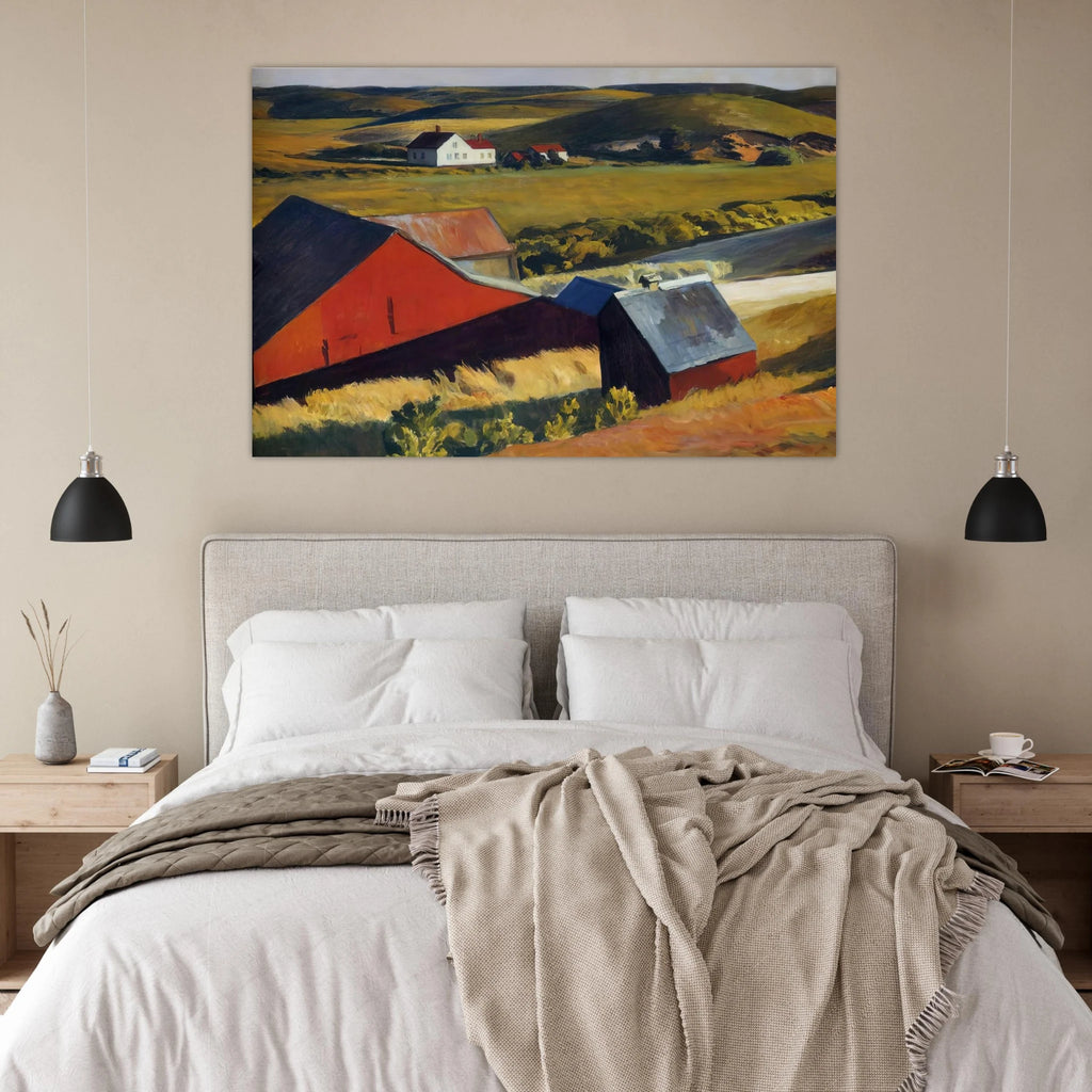 Cobbs Barns and Distant Houses Poster | Edward Hopper Poster | Edward Hopper Print