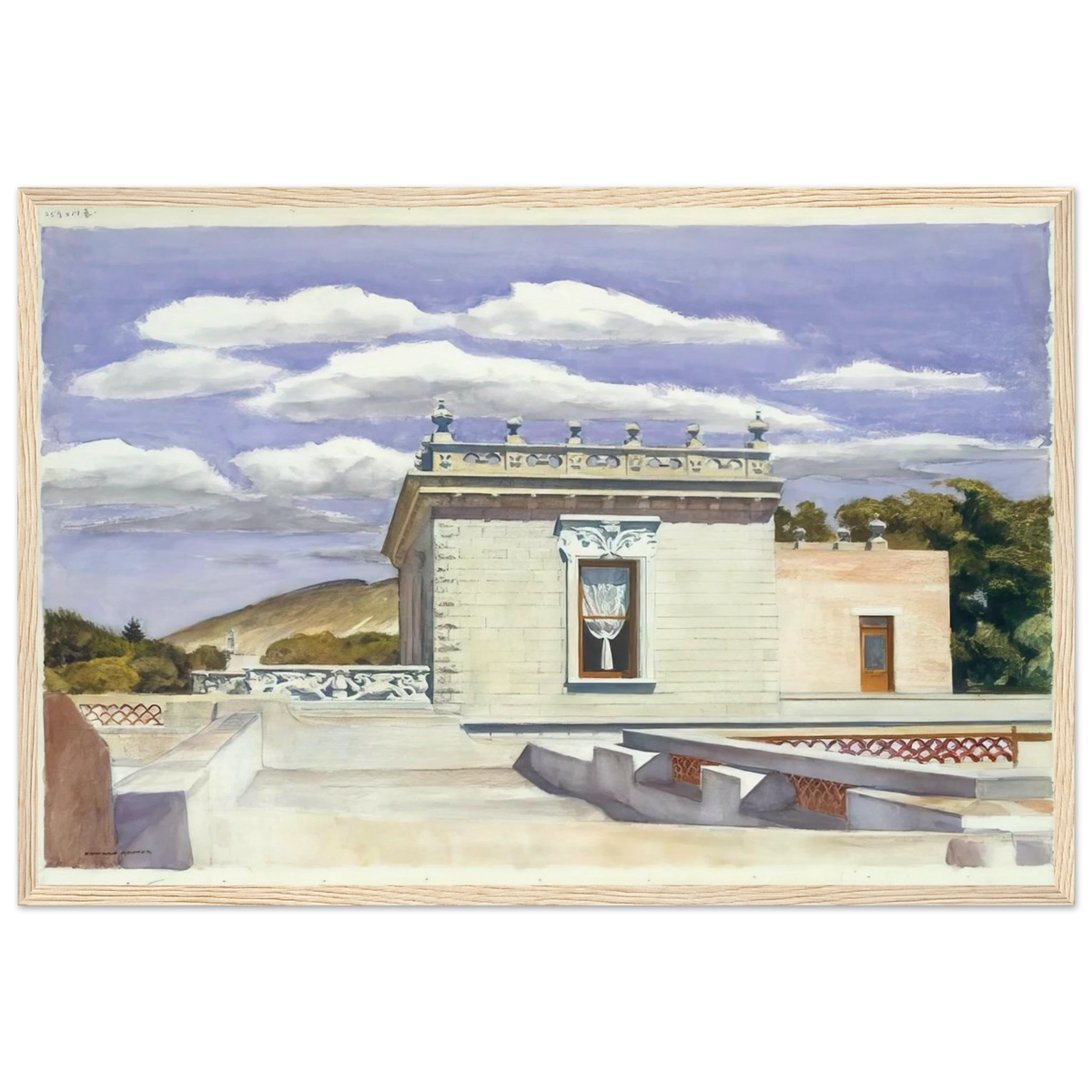 Saltillo Mansion Framed Poster | Edward Hopper Framed Prints Wall Art | Edward Hopper Print