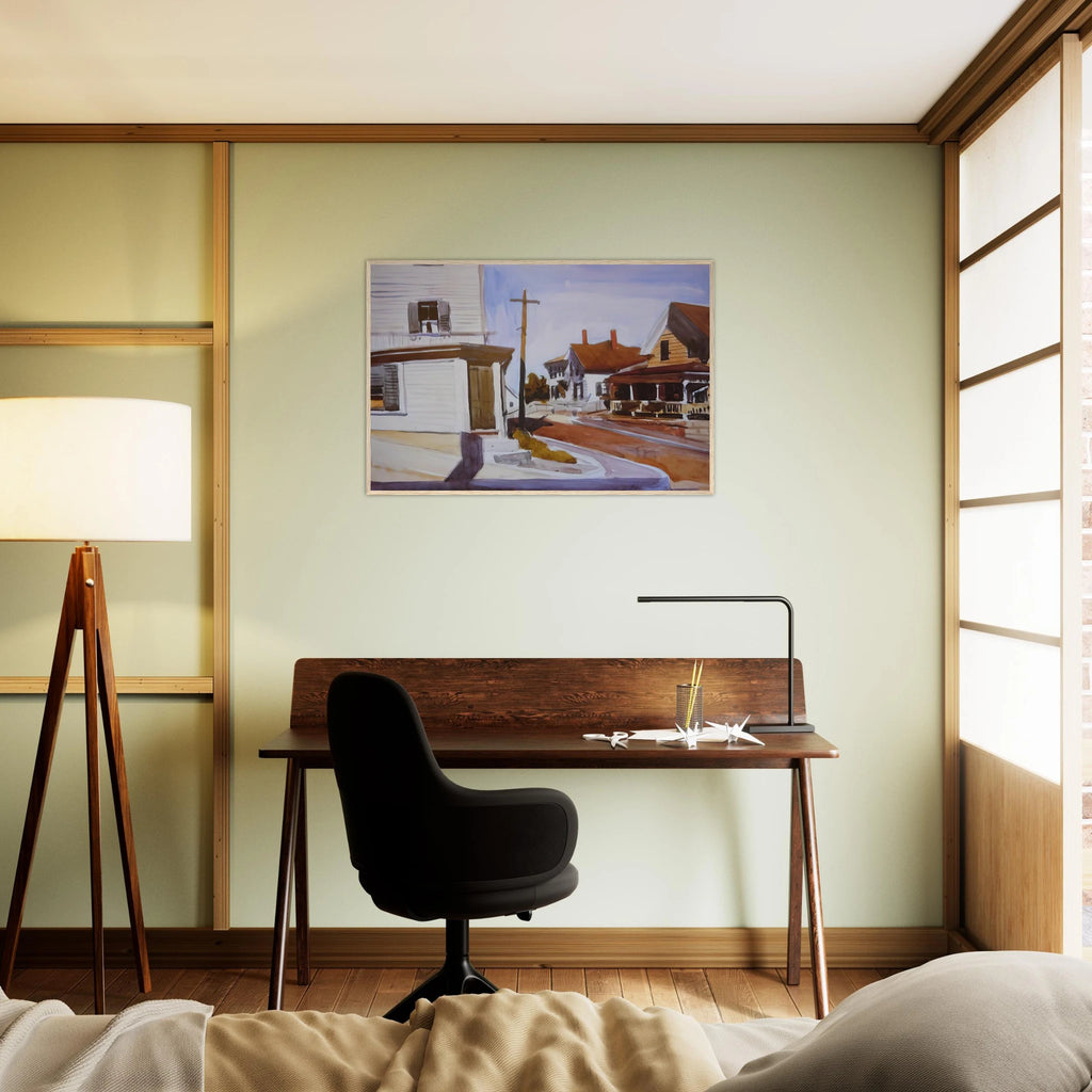 Street Corner Framed Poster | Edward Hopper Framed Prints Wall Art | Edward Hopper Print