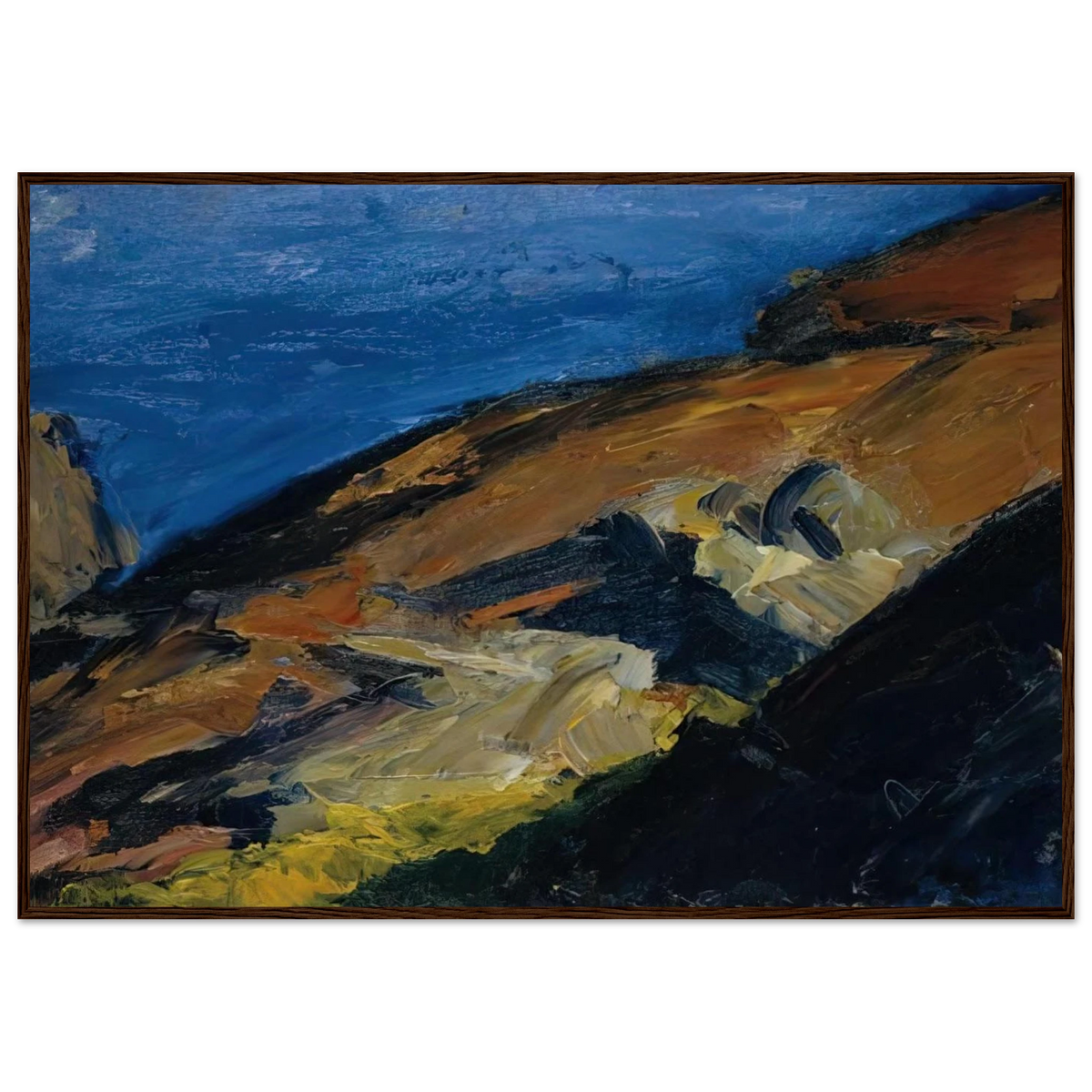 Rocks and Shore Framed Poster | Edward Hopper Framed Prints Wall Art | Edward Hopper Print