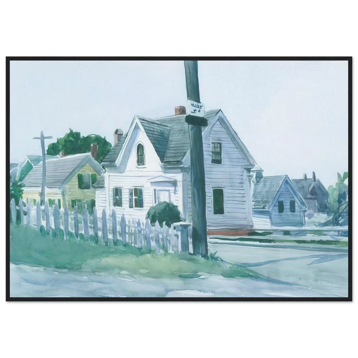 White House with Dormer Window Framed Poster | Edward Hopper Framed Prints Wall Art | Edward Hopper Print