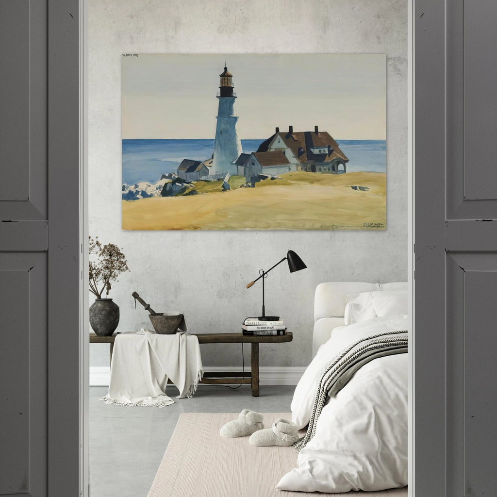 Lighthouse and Buildings, Portland Head, Cape Elizabeth, Maine Poster | Edward Hopper Poster | Edward Hopper Print