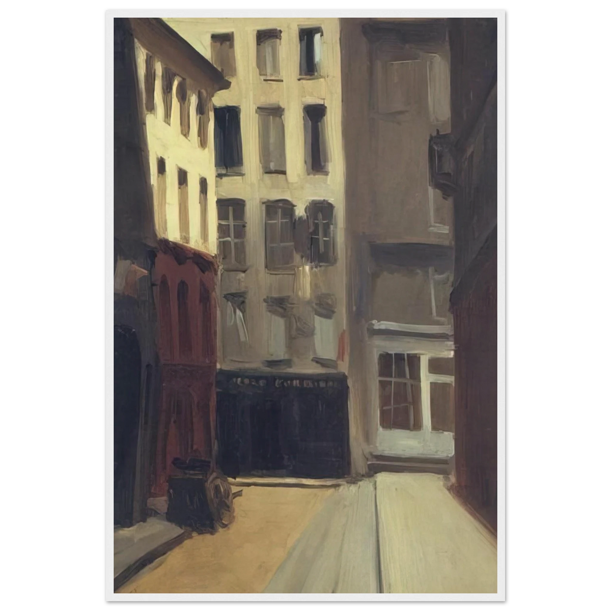 Paris Street Framed Poster | Edward Hopper Framed Prints Wall Art | Edward Hopper Print