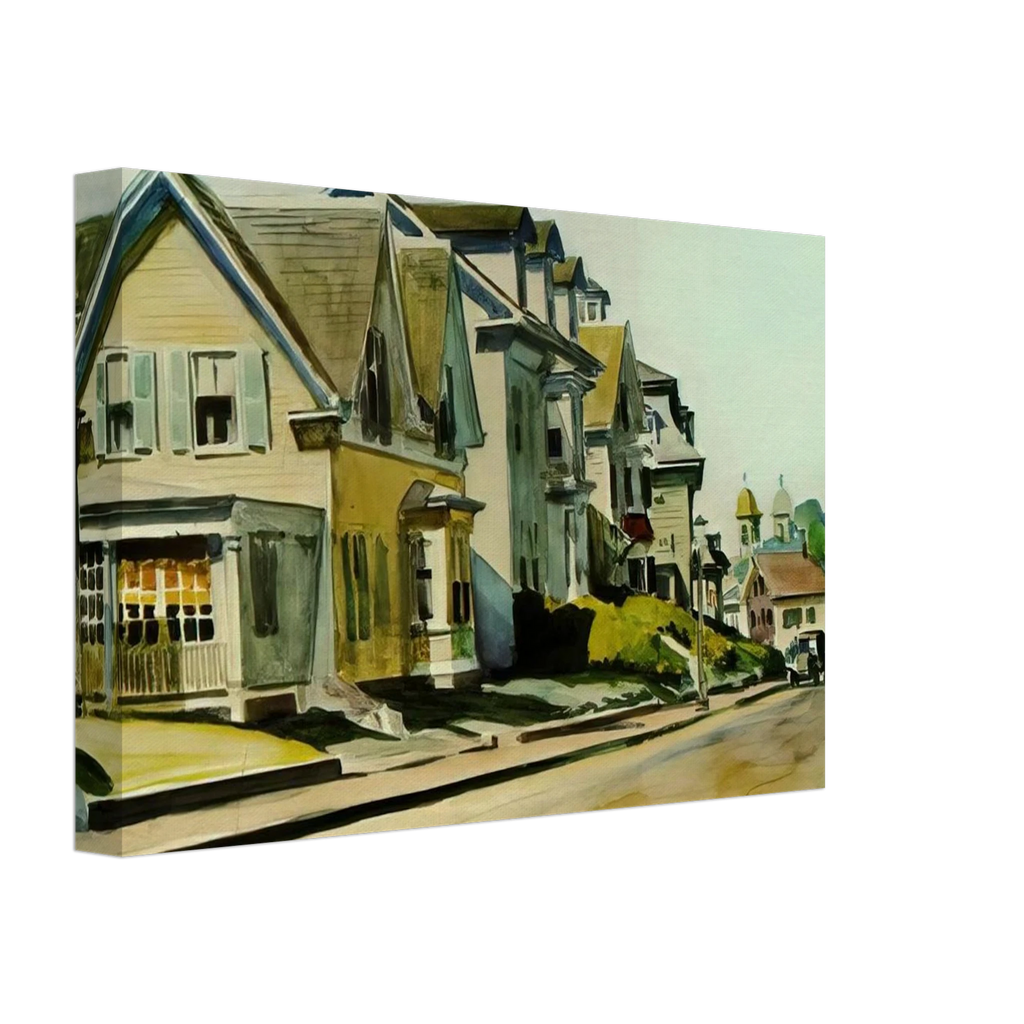 Sun on Prospect Street Gloucester, Massachusetts Canvas | Edward Hopper Canvas | Edward Hopper Print