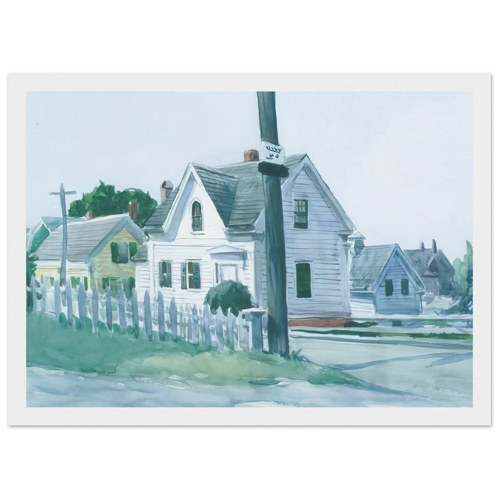 White House with Dormer Window Framed Poster | Edward Hopper Framed Prints Wall Art | Edward Hopper Print