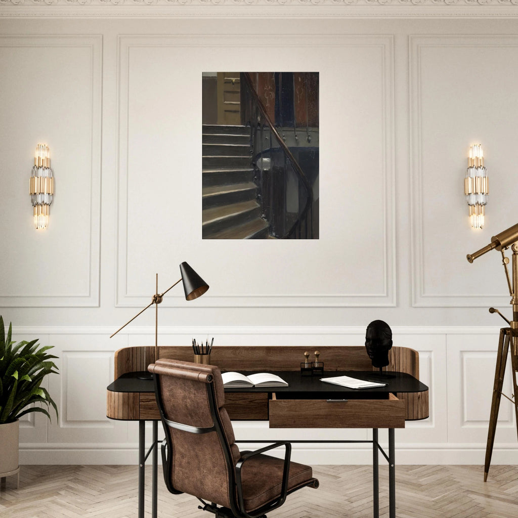 Stairway at 48 rue de Lille, Paris Canvas | Edward Hopper Canvas | Edward Hopper Print