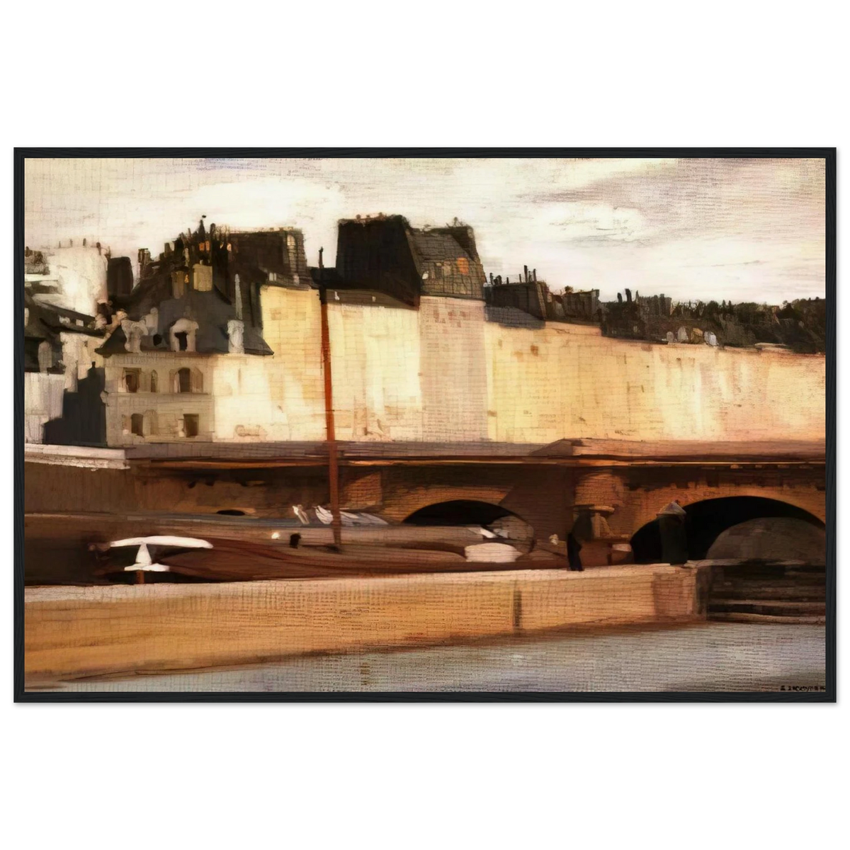 Écluse de la Monnaie Framed Poster | Edward Hopper Framed Prints Wall Art | Edward Hopper Print