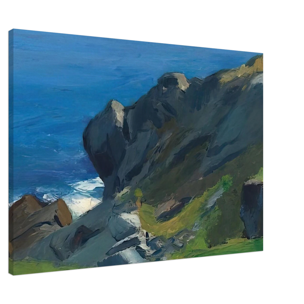 Rocky Shore and Sea Canvas | Edward Hopper Canvas | Edward Hopper Print