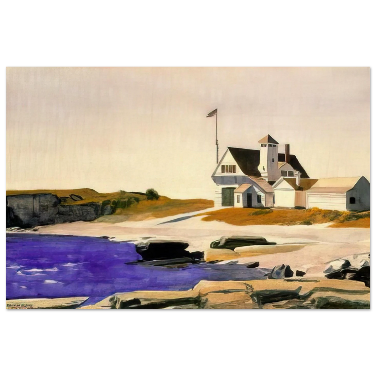 Coast Guard Station, Two Lights, Maine Poster | Edward Hopper Poster | Edward Hopper Print