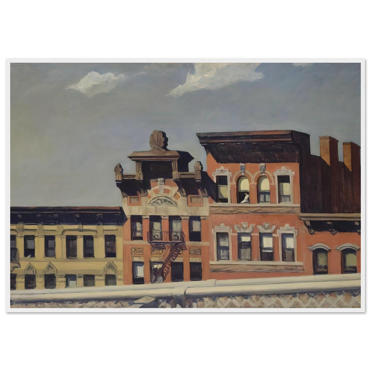 From Williamsburg Bridge Framed Poster | Edward Hopper Framed Prints Wall Art | Edward Hopper Print